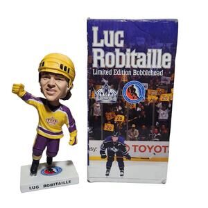 La Kings Luc Robitaille Limited Ed. Bobblehead *Missing Hockey Stick* Pre-owned
